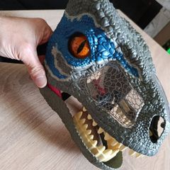Mattel Jurassic World Velociraptor Blue Electronic Mask