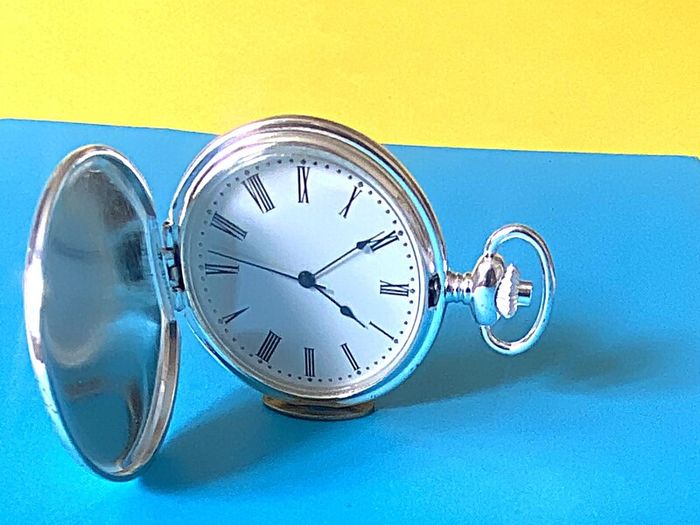 Large Dial, Pocket Watch and Chain