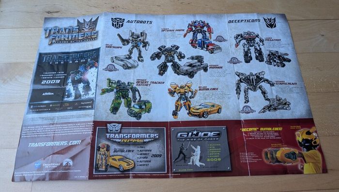 Vintage Transformers promotional poster/flyer 2009