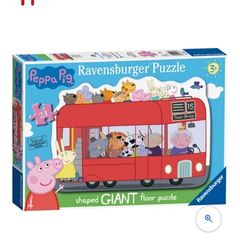 Ravensburger Peppa Pig Floor Puzzle London Bus 24 Pieces Age 3+ EUC