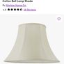Cotton Bell Lamp shade from Wayfair Image 4