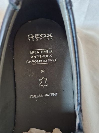 Geox brandolf slip on loafers Size 6 eu 39 Black leather Brand new