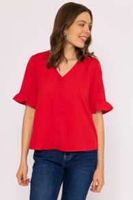 Carraig Donn Red Blouse. Large
