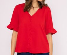 Carraig Donn Red Blouse. Large