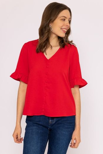 Carraig Donn Red Blouse. Large