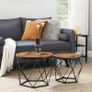 2 x side table  Coffee Table Set White-Black or Brown 2 Pieces Image 3