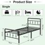 Single Bed Frame 3ft with Headboard and Footboard Image 9