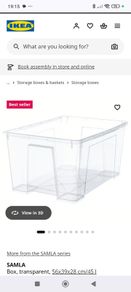 IKEA plastic boxes with lids x 5