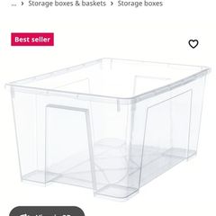 IKEA plastic boxes with lids x 5