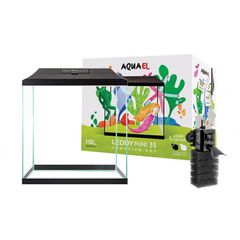 Aquael Leddy Mini 35 Creative Set Black Aquarium Set 19l
