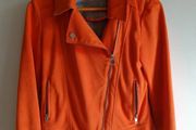 Orange Faux-Suede Jacket