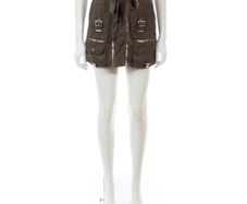 The Kooples Jeans Mini Green Cargo Skirt
