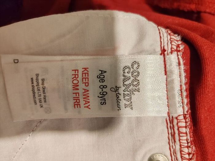 Boys red jeans