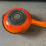 Made in France Cast Iron Marmitout 3 in 1 Saucepan Frying Pan 22 Orange Le Creuset style Image 2