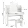 Makeup Dressing Desk Mirror with RGB LED Lights with 2 drawers for Bedroom Image 3