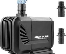 Aquarium Pond Pump 1500 L/H, Submersible Water Pump for Pond Fountain Aquarium Rock Garden, Ultra Quiet Water Feature Pump with Filter and 2 Nozzles 13 mm / 16 mm, Max Delivery Head 1.6 m (FREE POSTAGE)