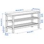IKEA TJUSIG Bench with Shoe Storage White Image 3