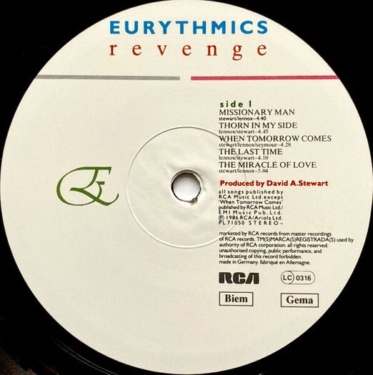 Eurythmics  Revenge