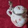Antique Royal Tettau Bavaria Germany Original Model Al-Tettau Anno 1800 Pewter Lidded Porcelain Teapot / Stein Made In Bavaria Germany Image 5