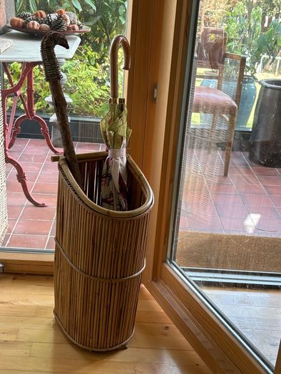 Mid Century Bamboo / Pencil Reed Stick Stand
