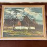 Vintage MCM Print The Thatched Cottage Maurice de Vlaminck circa 1925 Image 2
