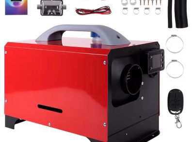 New 12V 5kw Diesel Car Heater Car Parking Air Heater Fast Warm Fast Heating Vehicle Preheating System with LCD Thermostat Remote Control Automatic Shutdown Safety Protection