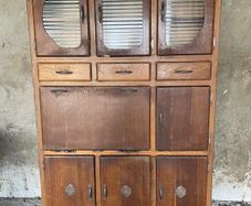 Vintage wooden kitchen cabinet