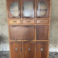 Vintage wooden kitchen cabinet