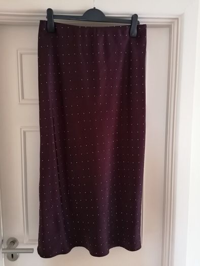 Women's Gallery Plum Satin Skirt NWT