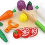 Wooden Kitchen Cut Food Kids Toy Image 2