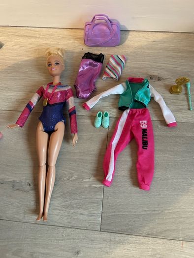 Barbie gymnast set plus doll