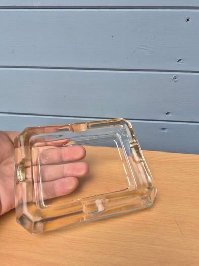 Clear Glass Cigar Rest Ashtray