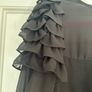 Black Warehouse shift dress with frilly sleeves. Size 12 Image 3