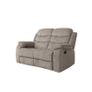 2 Seater Fabric Recliner Sofa, Brown Image 2