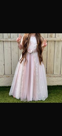 Marian Gale vintage style communion dress with custom made headband