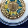 Australia 2 dollar coloured coin 2022 Commonwealth Games full set 3 coins - Dollar "A and U " - ERROR Coin Image 6