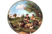 Vintage Weimar porcelain wall plate