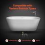 PVC Freestanding Tub Drain Kit, 2 Brass Tail Pipes, Bathtub Drain Rough-in Kit, with PVC Adapter of Tailpiece, Compatible with Freestanding Bathtubs Image 2