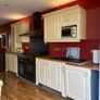 Kitchen + Island + Solid Oak Countertops + Integrated Dishwasher + black sink & gold mixer tap Image 2
