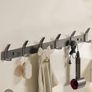 Coat Hooks Wall Mounted, Heavy Duty Coat Racks With 6 Hooks, Modern Hanger Rack for Hanging, Rustproof Clothes Hooks for Bedroom Office Entryway (Black) Image 8