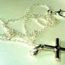 Vintage Hallmarked 9ct Gold Diamond Cross & Chain Image 6