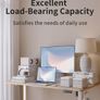 Electric Standing Desk 100 x 60 cm, Height Adjustable Sit Stand Desk with 3 Memory Presets, Home Office Computer Desk, White Frame with Oak Top Image 4