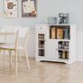Kitchen Cupboard, White Kitchen Storage Cabinet with Doors, Microwave Counter and Adjustable Shelves, Modern Sideboard for Dining Room, Living Room, 90 x 40 x 82 cm Image 3