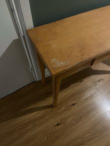 small brown table