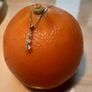 Three diamond pendant and 9ct white gold chain, D18 free reg post Image 3