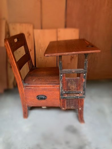 Vintage 1920's American Oak Childs desk
