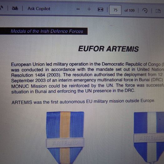 Pair of UN /Euro Medals. Issued to Irish soldiers.Full size.