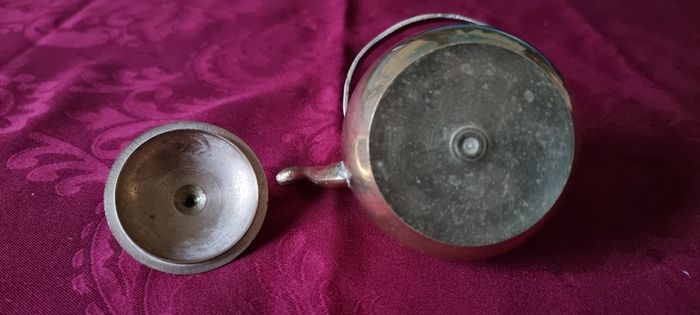 Vintage Solid Brass Decorative Small Tea Pot Ornament With Lid