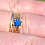 Antique Gold Sapphire Ring Image 3