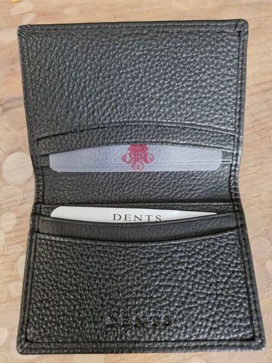 DENTS leather card holder with RFID blocking